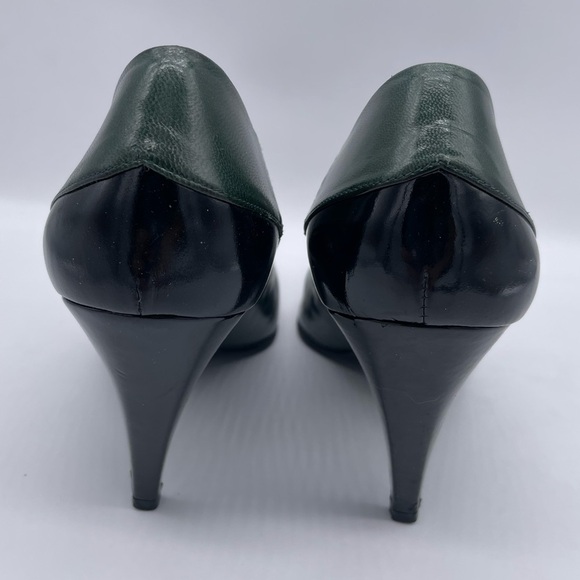 Vintage Charles Jourdan Dark Green Pumps - Picture 8 of 11